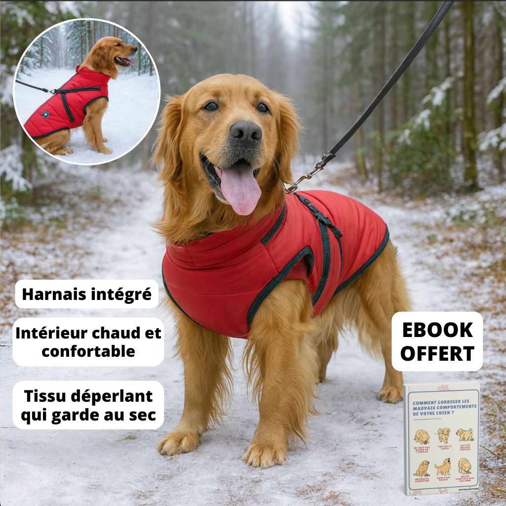 Manteau imperméable & polaire pour chiens
